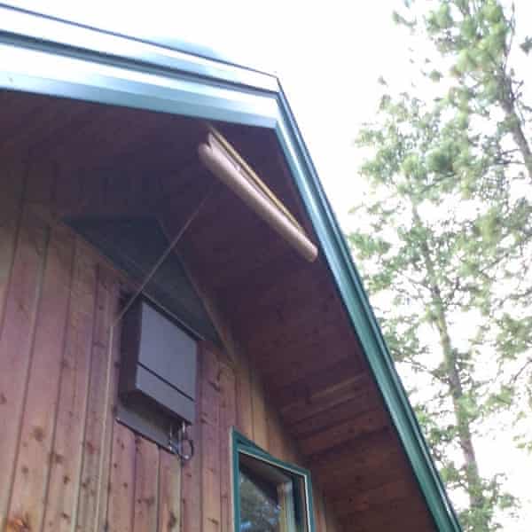 An awning has been installed to protect bats from the heat at Steve Latour’s house in Kootenay, British Columbia.