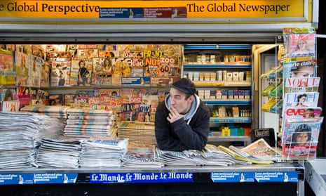 Newsagent kiosk in Brick Lane, London