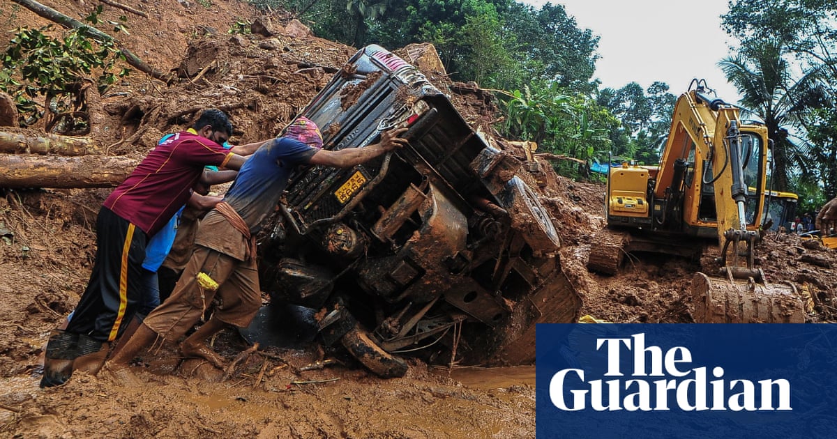 India floods: at least 25 dead after heavy rains spark landslides in Kerala
