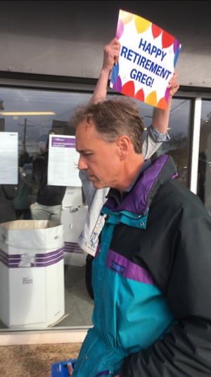 Greg Hunt a pre-poll station as GetUp volunteers throw him a “retirement” party. Taken on a day Brigid Delaney spent on the campaign trail with GetUp