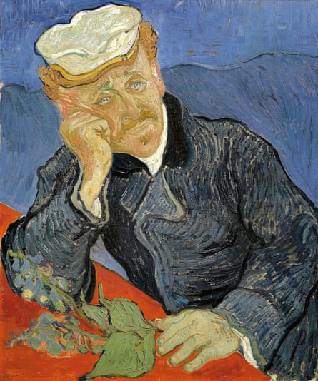 Portrait of Dr Gachet, by Vincent van Gogh. Gachet holds a foxglove, seen by some to suggest that he treated Van Gogh with digitalis.