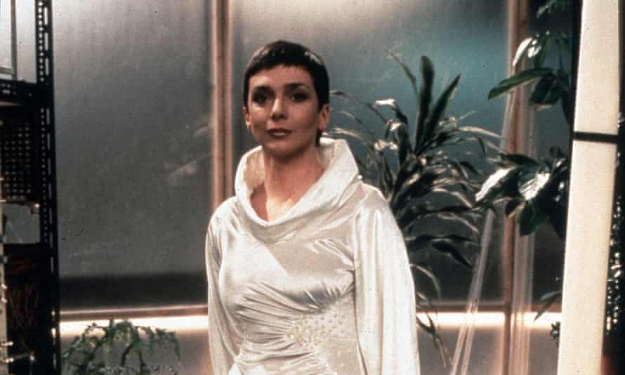 Jacqueline Pearce as Blake’s Federation opponent, Servalan.