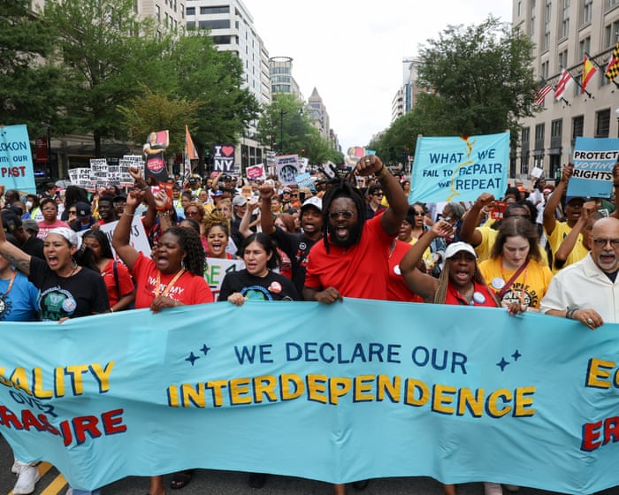 ‘This isn’t about any one administration’: protests in DC reimagine the next 250 years in the US