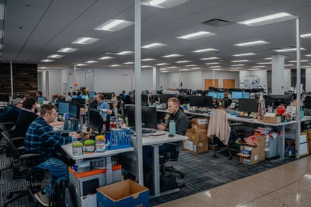 People work in an office