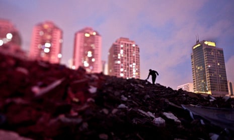 Construction waste piled up in Shenzhen, China 