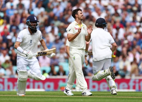 Moeen Ali drives to the boundary for four.