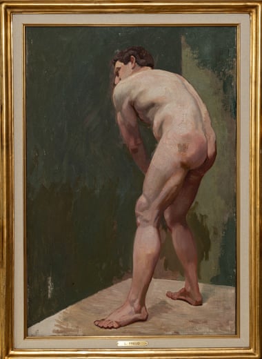 Standing Male Nude, by Lucian Freud.