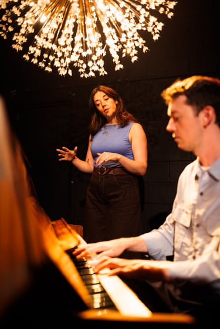 Marcus Rice at the piano plays songs and background music.