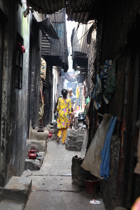 Rabeya, 12 walks through Peyarabagh slum