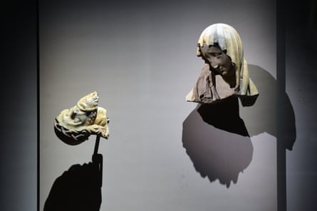 Heads up … fragments of sculptures that feature in the Broken show.