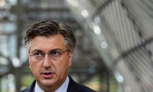 Coronavirus live news: Australian state of Victoria goes 30 days without new cases; UK records 479 more deaths | World news 4 Croatia’s Prime Minister Andrej Plenkovic,