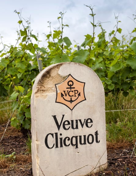 Vineyard name post at Veuve Clicquot.