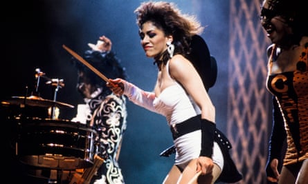 Huge inspiration … Sheila E in London as part of the Lovesexy tour with Prince, July 1988