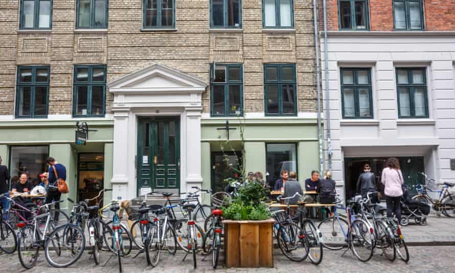 Bicycles on Jægersborggade street, Norrebro.