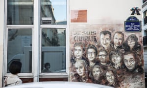 In an editorial accompanying the republication, Charlie Hebdo’s director, Laurent ‘Riss’ Sourisseau wrote: ‘We will never lie down. We will never give up.’