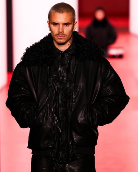 Romeo Beckham in an H&M catwalk show during London fashion week