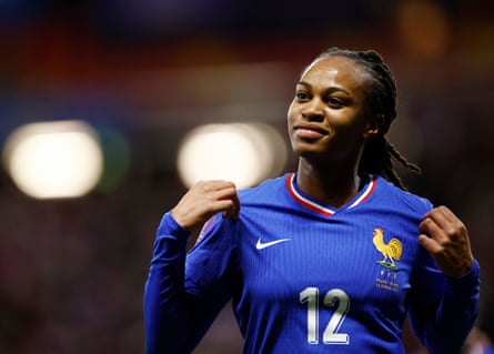 France's Marie-Antoinette Katoto celebrates a goal