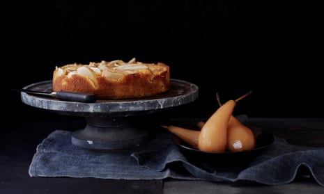 Claire Ptak's recipes for gin-poached pears and a cobnut polenta