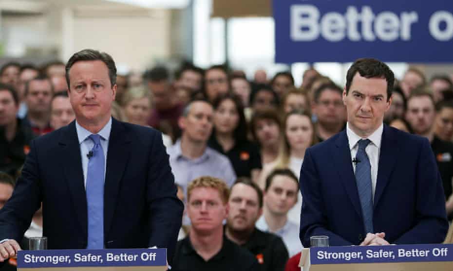 George Osborne, right, and David Cameron in 2016. 