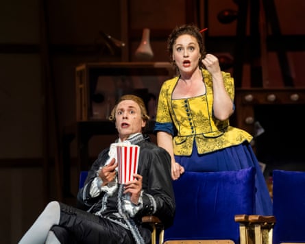 Will Dazeley as Don Alfonso and Claire Lees as Despina in Così Fan Tutte at the Nevill Holt festival.