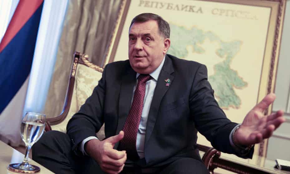 Bosnian Serb leader Milorad Dodik is pushing for the Serb-dominated part of Bosnia to pull out of the armed forces, judiciary and tax system.