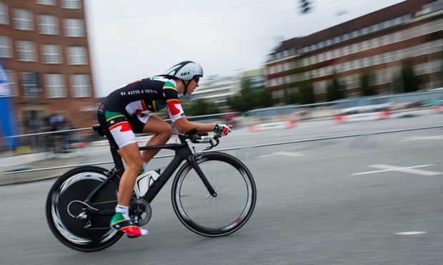 Kathryn Bertine competing in Copenhagen in 2011.