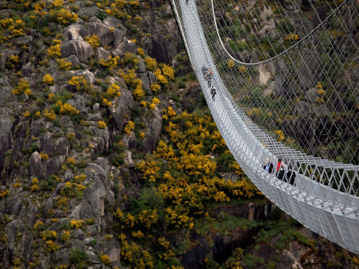 World's longest pedestrian suspension bridge' opens in Portugal | Portugal | The Guardian