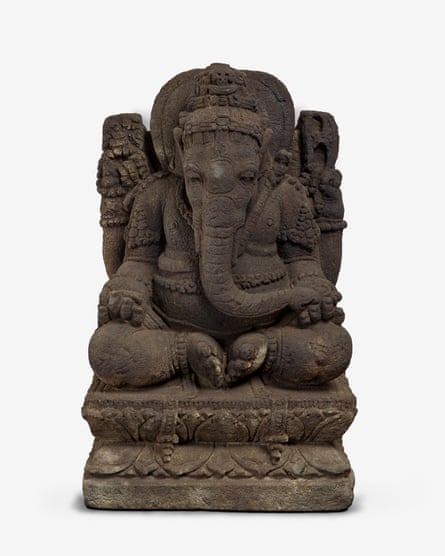 A statue of Ganesha made in Java from volcanic stone, about AD1000-1200.