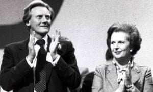 Michael Heseltine and Margaret Thatcher in Brighton in 1982