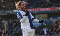 Bradley Dack celebrates scoring Blackburn's winner  against Cardiff