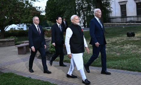 Anthony Albanese, Fumio Kishida, Narendra Modi and Joe Biden
