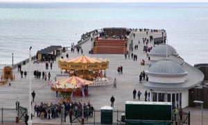 The new pier at Hastings, which replaces the one that was gutted by fire in 2010.