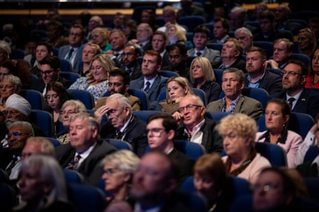 Attendees in the hall at the Tory conference.
