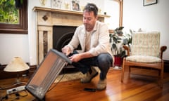 Adam Corrigan assesses the energy usage at Guardian Australia journalist Caitlin Cassidy’s rented home in Marrickville, Sydney. The three bar heater in the living room rates very badly for energy consumption and efficiency