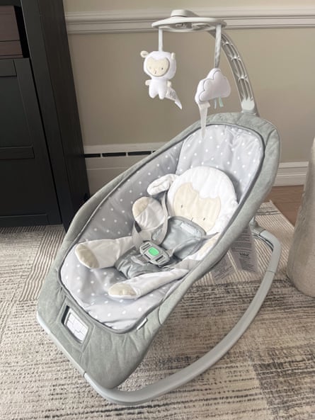 A Ingenuity Boutique Collection Plush Modern Baby Rocker