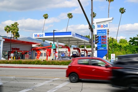 Premium gasoline above $6 a gallon and diesel above $7 a gallon at a fuel station in Pasadena, California.