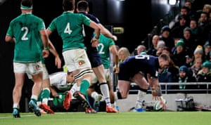 Stuart Hogg drops the ball at the vital moment against Ireland