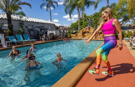 a person teaching zumba classes