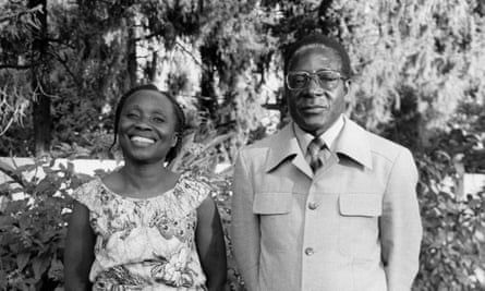 Sally and Robert Mugabe in 1985.