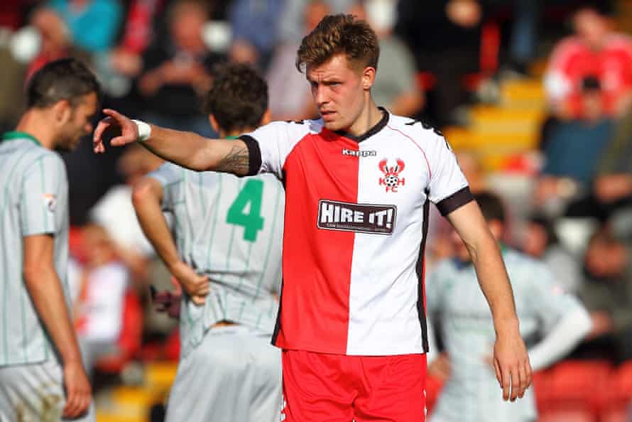 Joe Ironside scored the vital goal for Kidderminster Harriers in the last qualifying round. Here in action against Blyth Spartans
