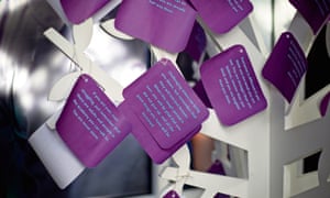 Positive messages on display at the school written by pupils to help each other deal with the pandemic.