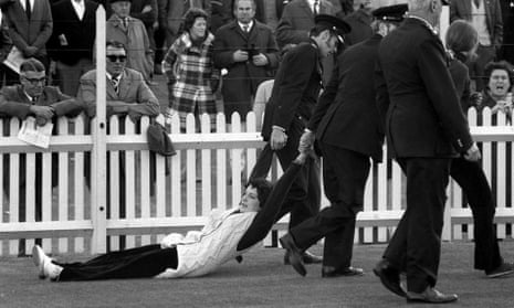 Protestor being dragged by police at 1971 Springboks game