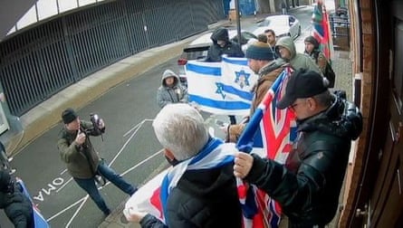 the demonstration outside the embassy