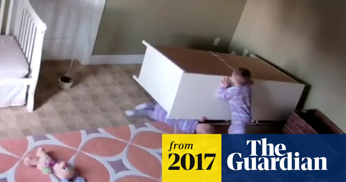Video shows toddler lifting chest of drawers off trapped twin brother | Utah | The Guardian Video shows toddler lifting chest of drawers off trapped twin brother | Utah | The Guardian