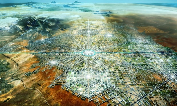 Border city aerial rendering