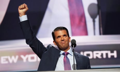 Donald Trump Jr said of growing up: ‘We didn’tlearn from MBAs. We learned form people who had doctorates in common sense.’