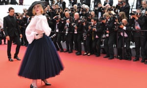 Elle Fanning on the Cannes red carpet for Once Upon a Time … in Hollywood.