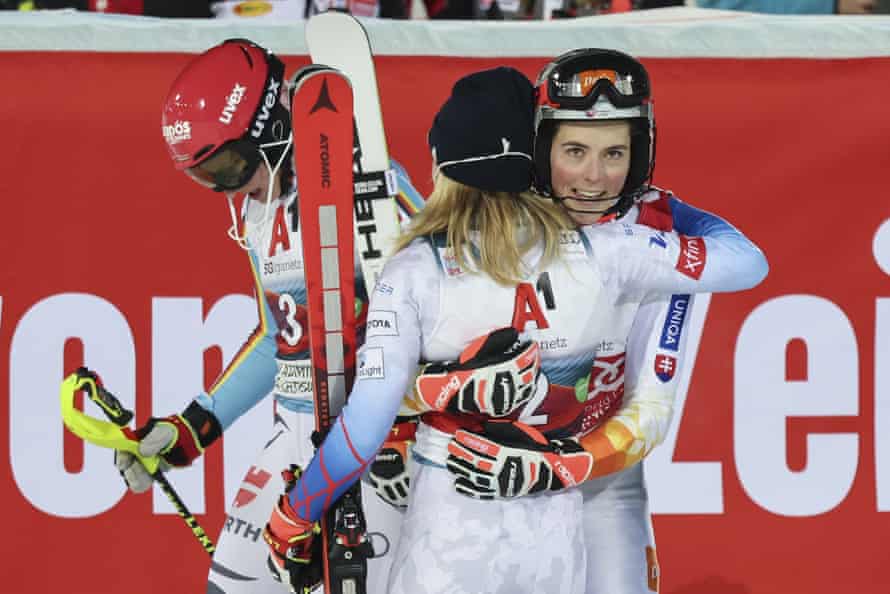 Mikaela Shiffrin and Petra Vlhova