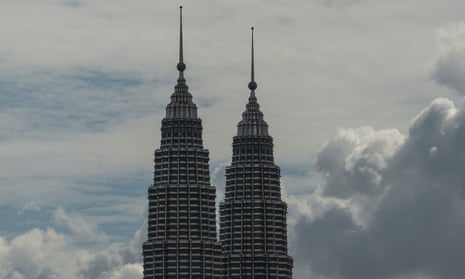 The Petronas twin towers in Kuala Lumpur are clear from the haze that has shrouded Malaysia in recent weeks as Indonesian fires raged.