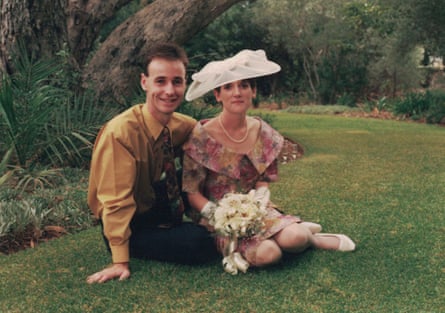 Tracy and Adrian on their wedding day in 1992